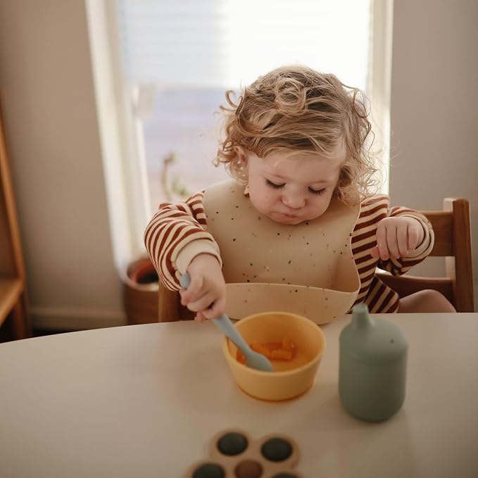 mushie Silicone Baby Feeding Spoons | 2 Pack - Image 4