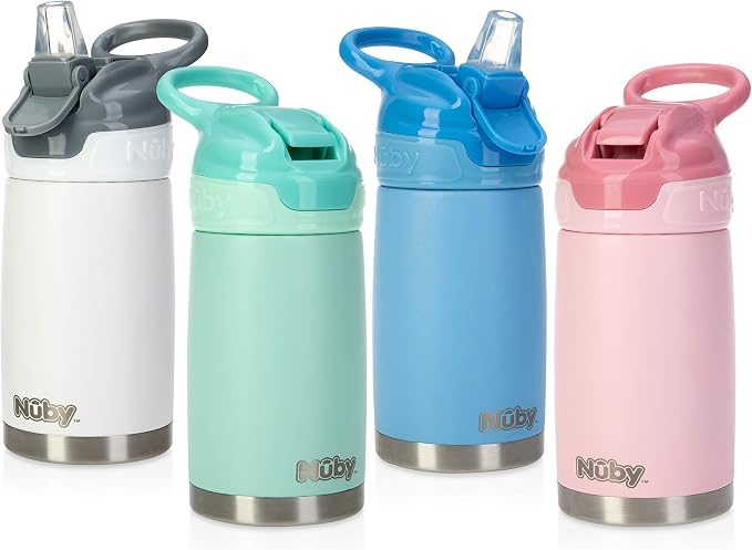 Nuby Thirsty Kids No Spill Flip-It Reflex Stainless Steel Travel Cup or Water - Image 11