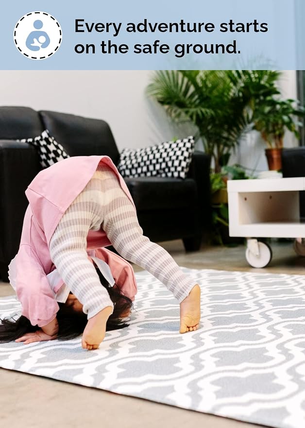 Baby Care Play Mat 82'' x 55'' Original One-Piece Reversible Rollable - Image 3