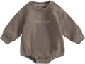 VISGOGO Newborn Infant Baby Boy Girls Oversized Romper Little Dude Sweater by VISGOGO