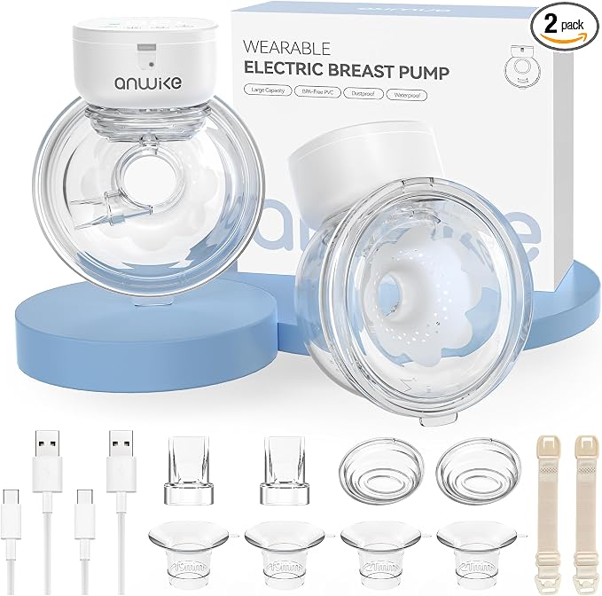 ANWIKE Hands Free Breast Pump Ultra-Light 230g, Wearable Breastfeeding Pump by ANWIKE