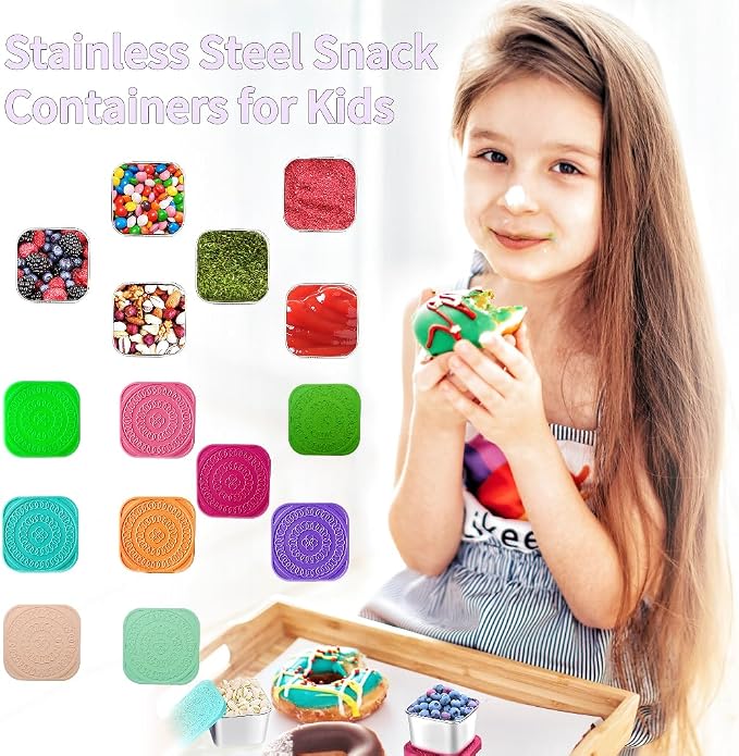 6Pack 6oz Stainless Steel Snack Containers - Image 5