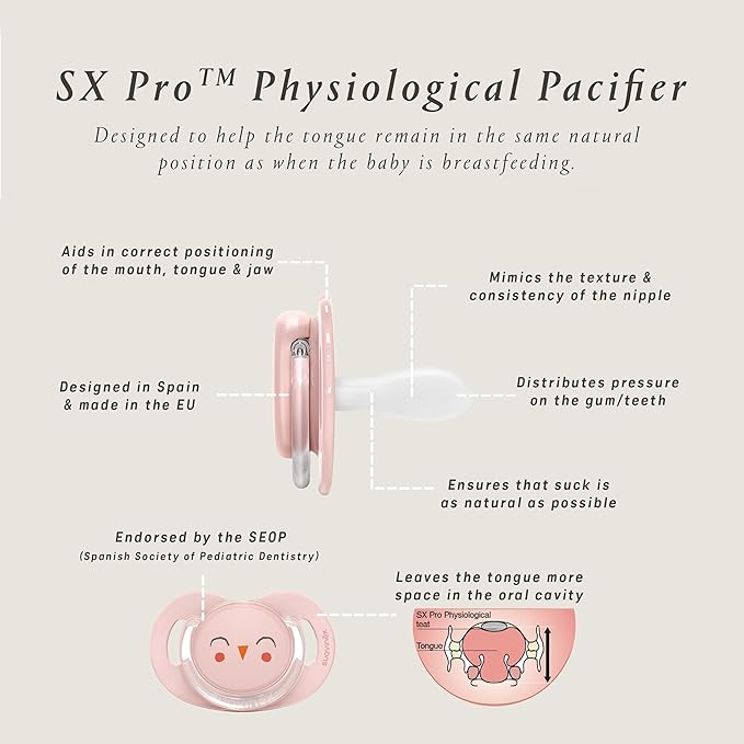 Suavinex Bonhomia SX PRO Physiological Pacifier, Supports Breastfeeding Babies - Image 5