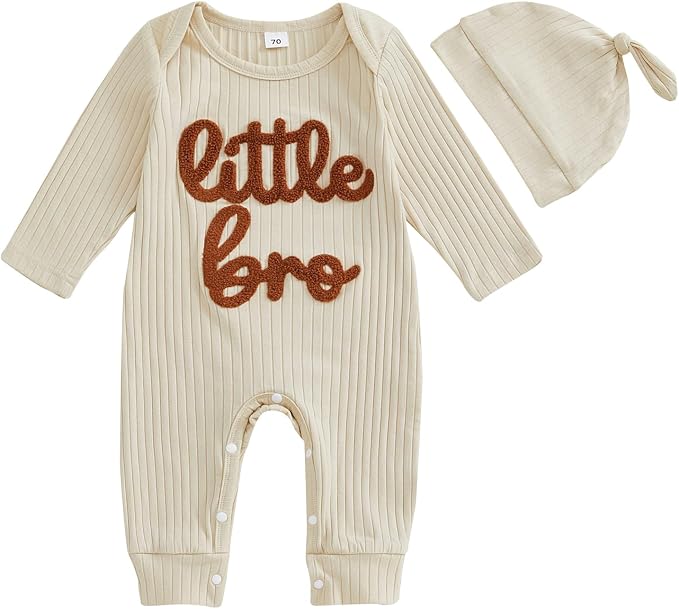 Fernvia Newborn Baby Boy Clothes Letters Print Bodysuit 3 6 9 12 18 Months Long by Fernvia