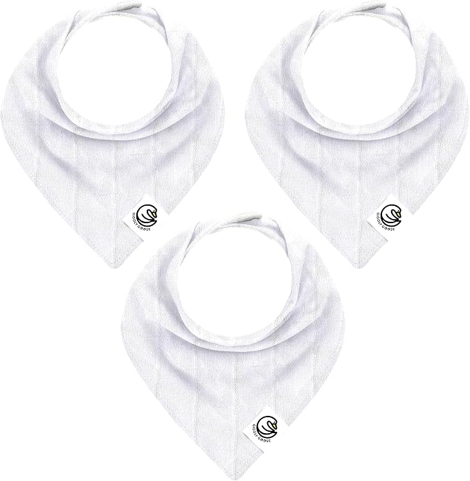Premium Baby Bibs – 3 Pack for Boys & Girls | Natural Cotton, Super Absorbent by GigglyGoose%C2%AE