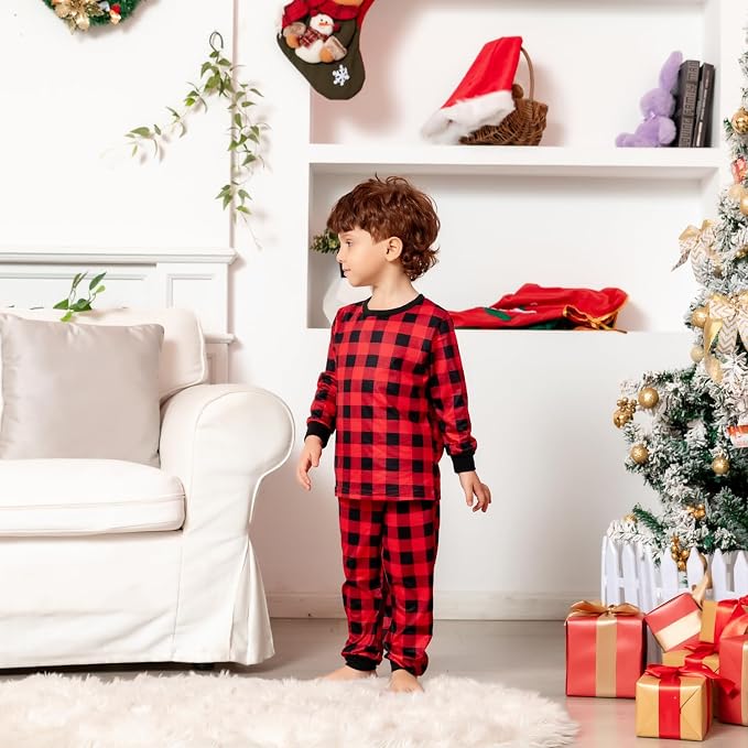 Schbbbta Family Matching Pajamas Holiday Sleepwear Long Sleeve Pjs Sets - Image 7