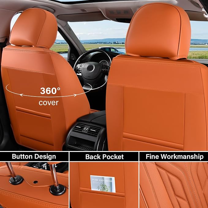 Coverado Seat Covers, Car Seat Covers Front Seats, Leather Seat Covers - Image 2