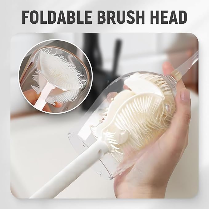 3Pcs 360° Flexible Silicone Bottle Brush - Image 4