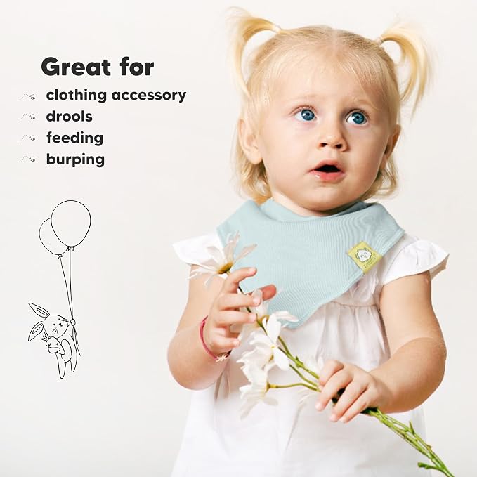 8-Pack Organic Baby Bandana Bibs - Image 5