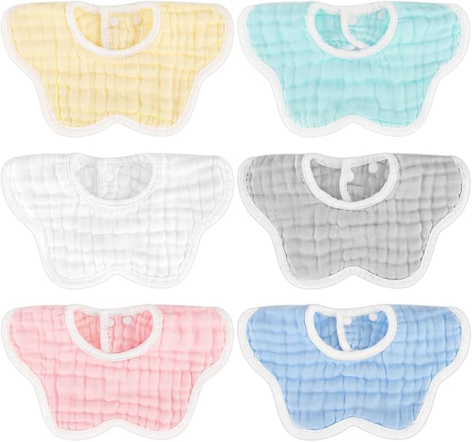 Accmor Muslin Baby Drool Bibs 6 Pack Baby Bandana Drool Bibs Soft Cotton Baby by Accmor