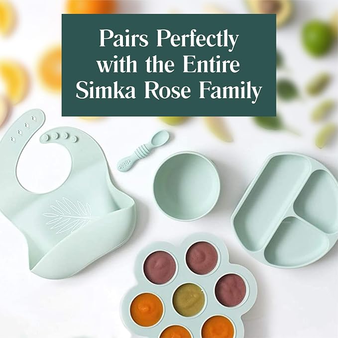 Simka Rose Baby Bowl & Spoon Set, Baby Bowls Suction - Image 9