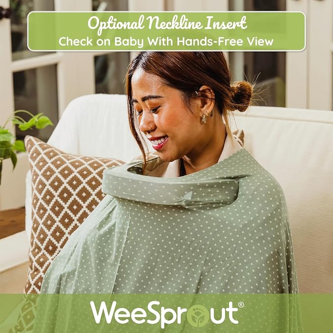 WeeSprout Nursing Cover for Breastfeeding, Soft & Breathable Nursing Poncho - Image 4