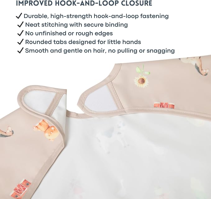 Ali+Oli Smock Bibs for Babies, BPA-Free Oeko-Tex Certified, Waterproof Baby - Image 6