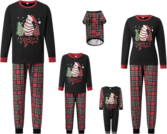 Awoscut Christmas Family Matching Pajamas Christmas Pjs Holiday Nightwear - Image 6
