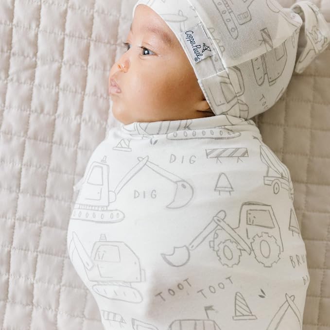 Copper Pearl Large Premium Knit Baby Swaddle Receiving Blanket Gage - Image 3