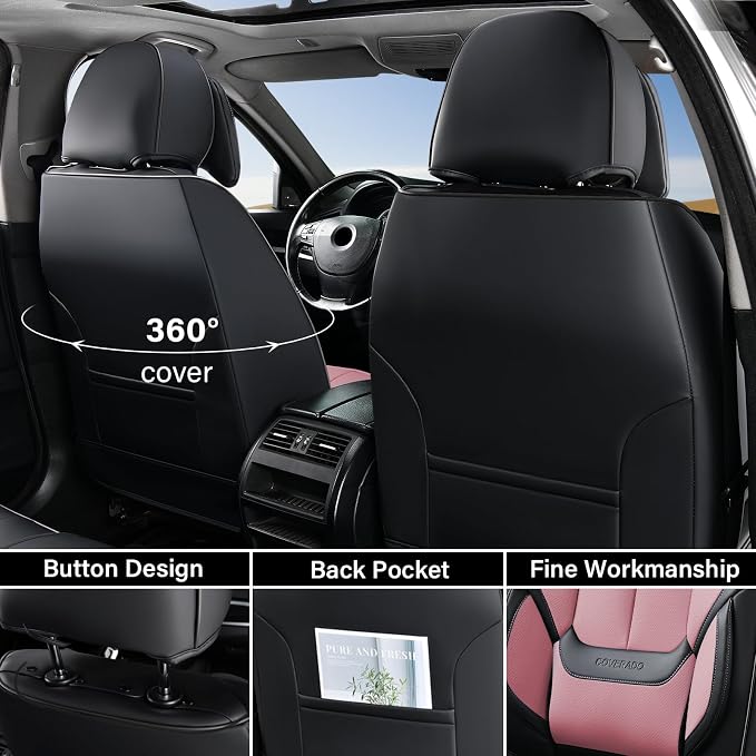 Coverado Universal Seat Covers Full Set, 5 Seats Universal Seat Covers - Image 2