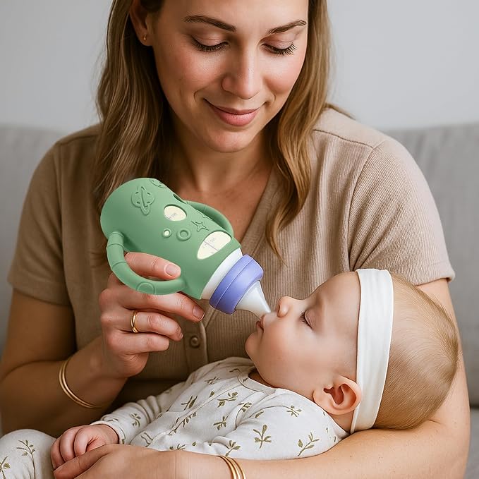 BUSOHA 3 Pack Silicone Sleeves for Lansinoh Glass Baby Bottles - Image 4