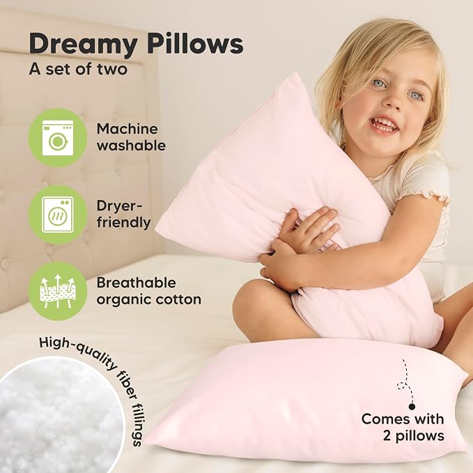 KeaBabies 2-Pack Toddler Pillow 13x18 - Image 4