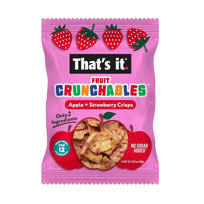 That’s it. Fruit Crunchables Apple + Strawberry Crisps, Plant-Based, Gluten-Free - Image 3