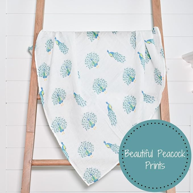 LollyBanks Baby Muslin Swaddle Blanket, Soft Baby Girl 47 x 47 Inches, Newborn - Image 5