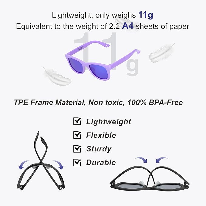 COCOSAND Flexible Baby Sunglasses - Image 3