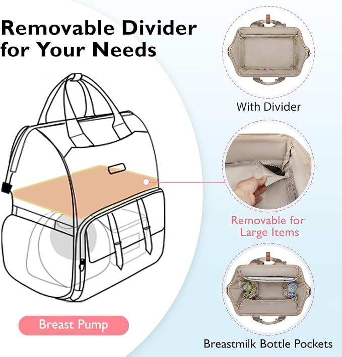 mommore Diaper Bag Backpack, Breast Pump Backpack - Image 2