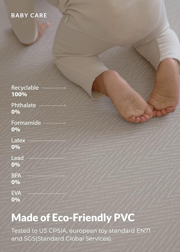 Baby Care Play Mat 73’’ x 49’’ Original One-Piece Reversible Rollable - Image 3