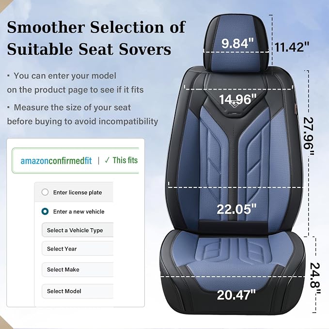 Coverado Seat Covers, Car Seat Covers Front Seats, Leather Seat Covers - Image 5