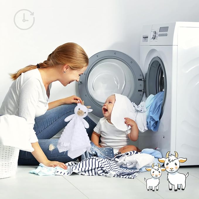 Pro Goleem Goat Loveys for Babies, Soft Security Blanket Baby Snuggle Toy - Image 6
