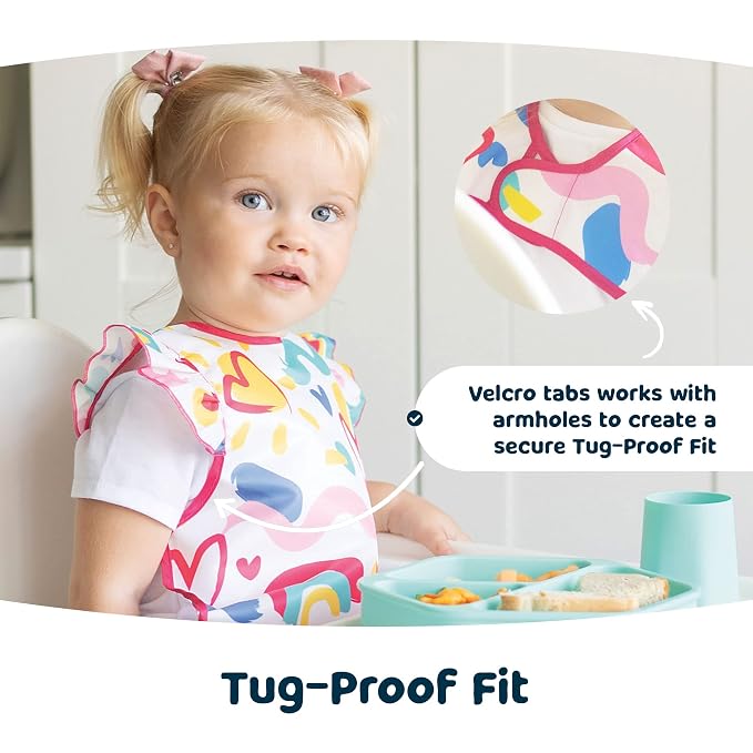 Tiny Twinkle Short Sleeve Apron Baby & Toddler Bib - Image 5