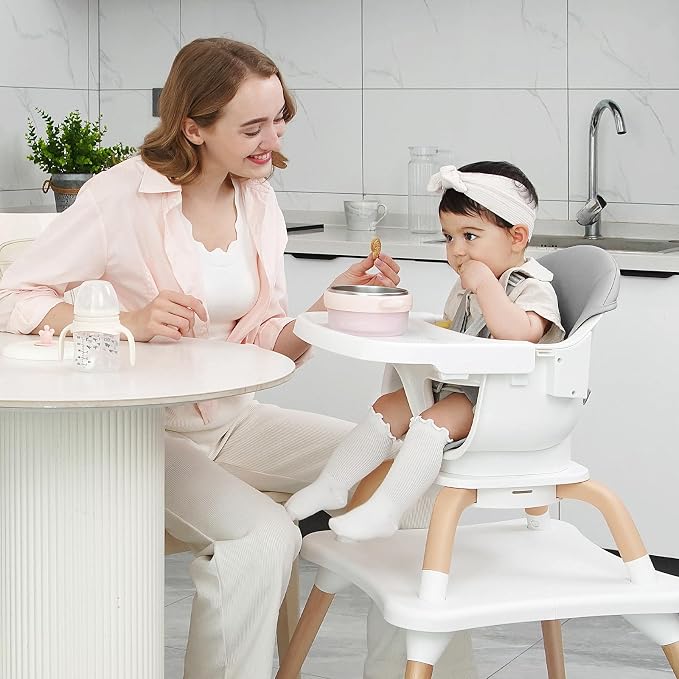 Baby High Chair, 7 in 1 Convertible High Chairs - Image 2