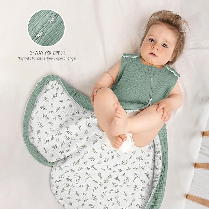 lulumoon Sleep Sack Muslin for Baby: Cotton Wearable Blanket for 3-9 Months - Image 5