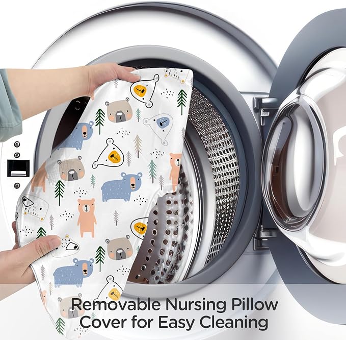 Little Grape Land Nursing Pillow, Upgraded Breast Feeding Pillow - Image 6