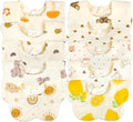 Baby Bibs Muslin Bibs for Baby Girl Boy for Drooling and Teething 10 Pack by DOSMINE