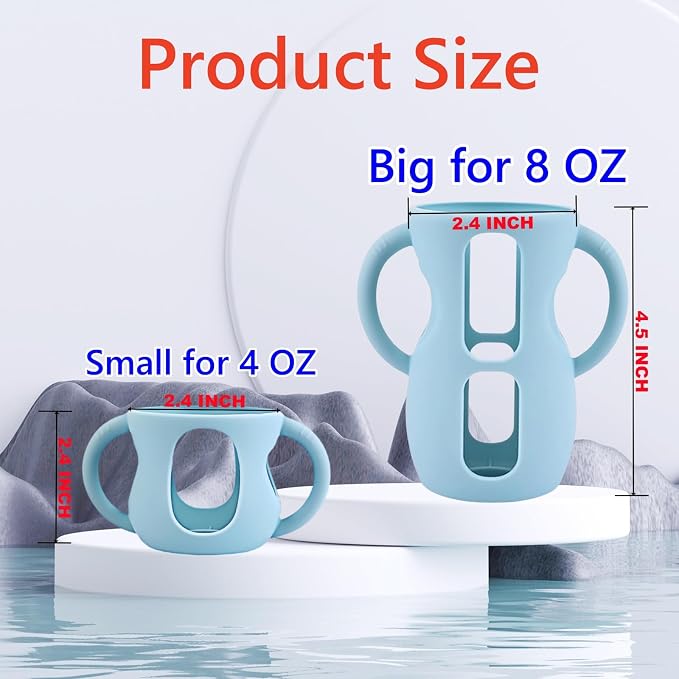 4 Pack Silicone Sleeves for Avent Natural Glass Baby Bottles, Silicone and - Image 5