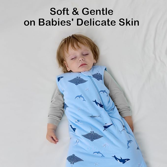 BubblePanda Rayon Made from Bamboo Sleep Sack 0-6 Months 0.5 Tog Soft Newborn - Image 4