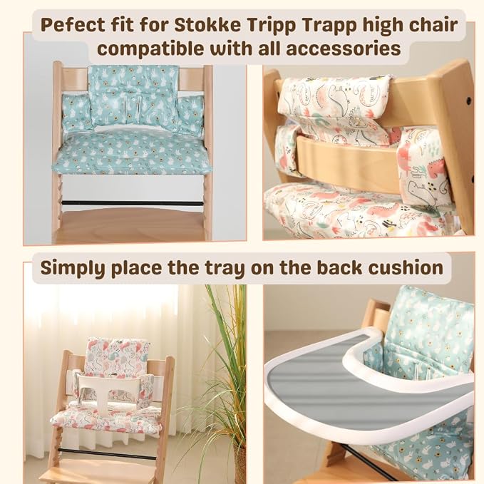 Waterproof & Compatible Stokke Tripp Trapp Cushion Set - Image 3