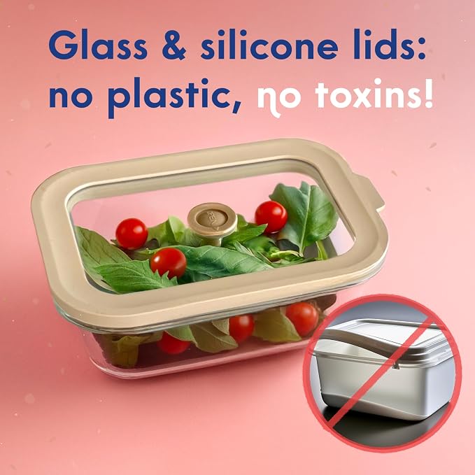 Ziruma Non-Toxic 6.2 Cup Glass Food Storage Containers - Image 2