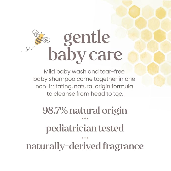 Burt's Bees Baby Shampoo & Wash, Tear Free Soap, Baby Care, 12 Ounce - Image 6