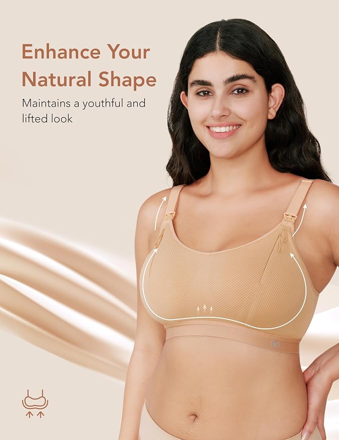 Pumping Bra Hands Free Zip Opening Seamless Nursing Bras - Image 5