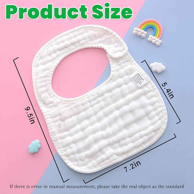 Baby Bibs Muslin Drool Teething Drooling Bibs - Image 4