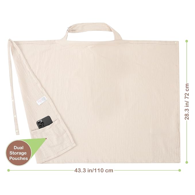 Premium Organic Breathable Muslin Nursing Cover - Image 3