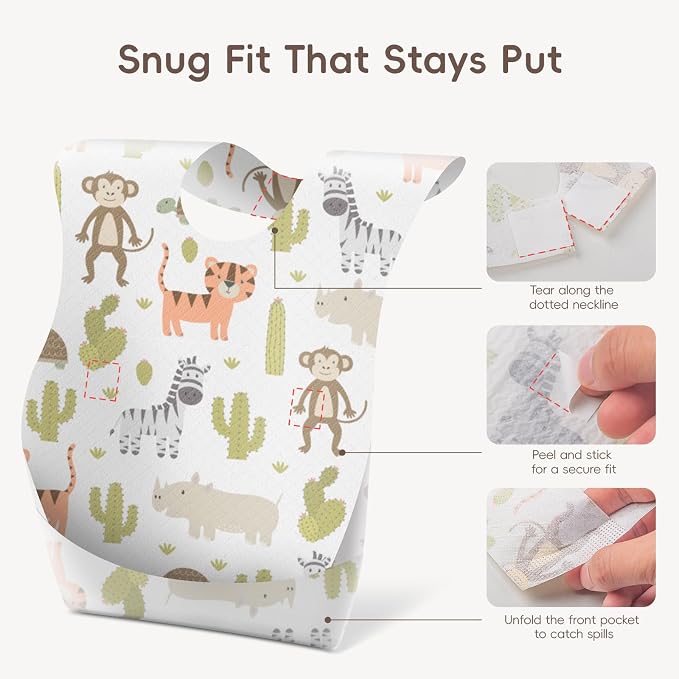 KIIS Disposable Baby Bibs for Baby Boys and Girls - Image 7