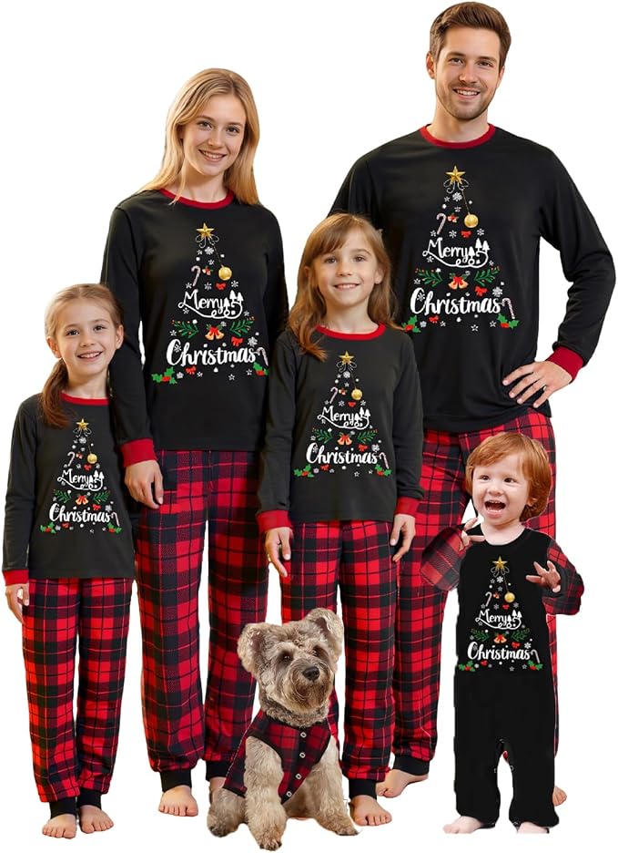 Awoscut Christmas Family Matching Pajamas Christmas Pjs Holiday Nightwear by Awoscut