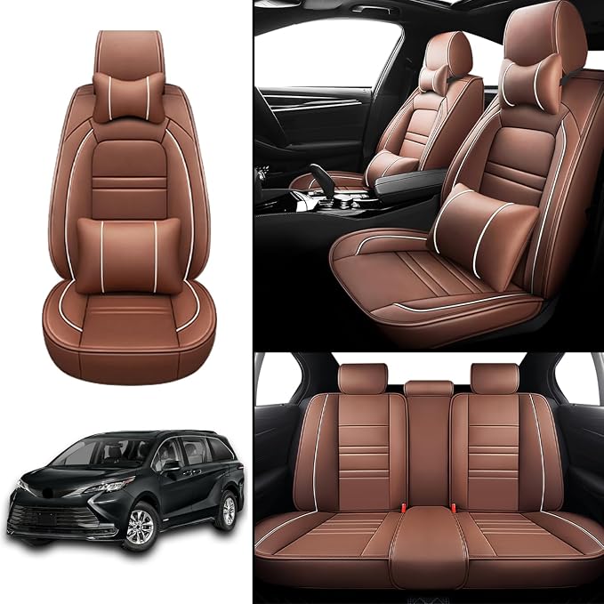 Car Seat Covers for Toyota Sienna 2004-2025 | 5-Seats Seat Covers, Waterproof - Image 2