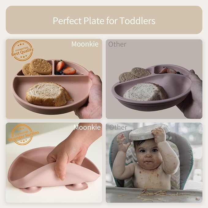 Moonkie Suction Plates for Baby | 100% Silicone BPA-Free Baby Plates - Image 5