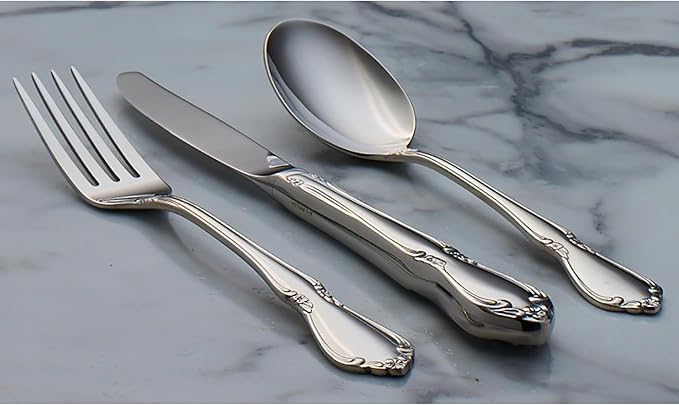 Oneida Silverware, Chateau Fine Flatware Dinner Spoons, Service - Image 4