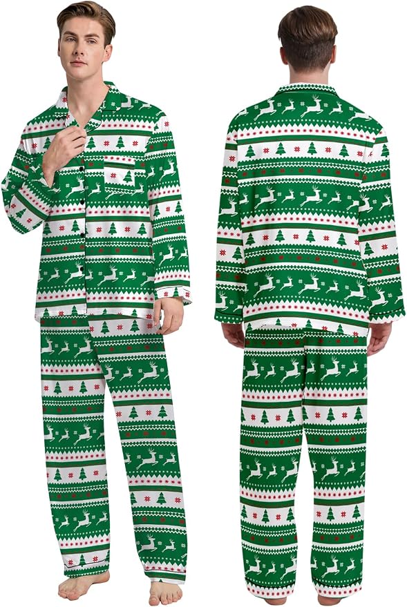 Schbbbta Family Matching Pajamas Holiday Sleepwear Long Sleeve Pjs Sets - Image 4