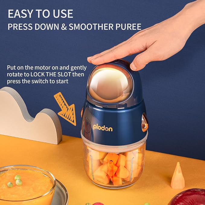 Baby Food Maker Mini Cute and Small Food Processor Puree Blender Grinder - Image 2