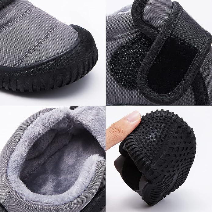 BMCiTYBM Toddler Baby Snow Boots Winter Shoes Boys Girls Cold Weather Baby Faux - Image 2